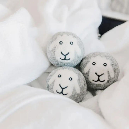 "Smiling Sheep" Hand-Felted Dryer Balls