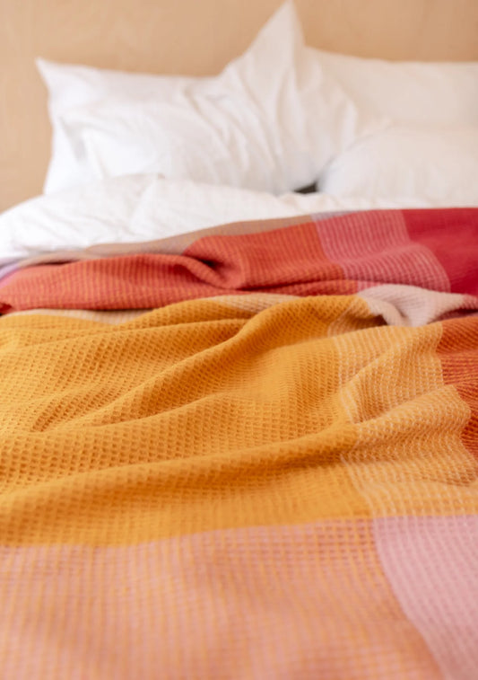 Recycled Wool Waffle Weave Blanket