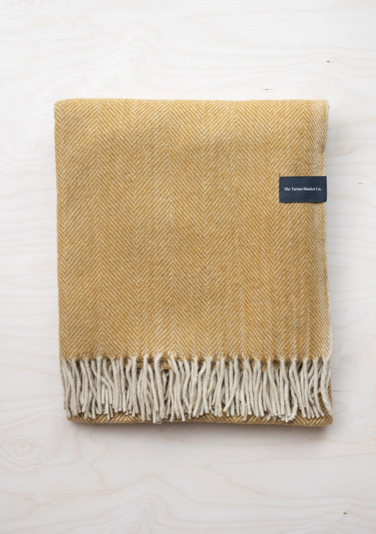 Herringbone Recycled Wool Blanket