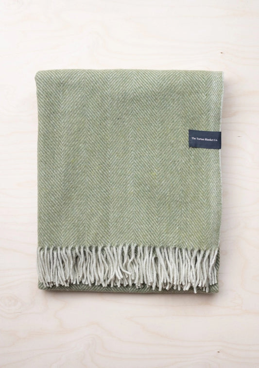 Herringbone Recycled Wool Blanket