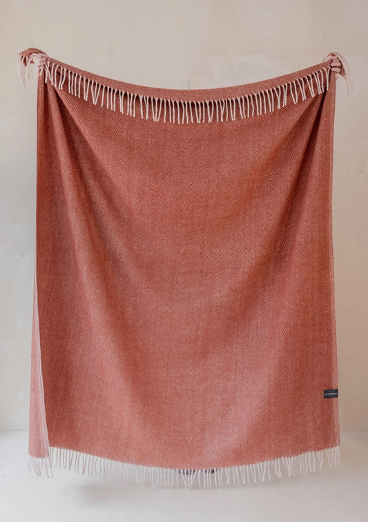 Herringbone Recycled Wool Blanket