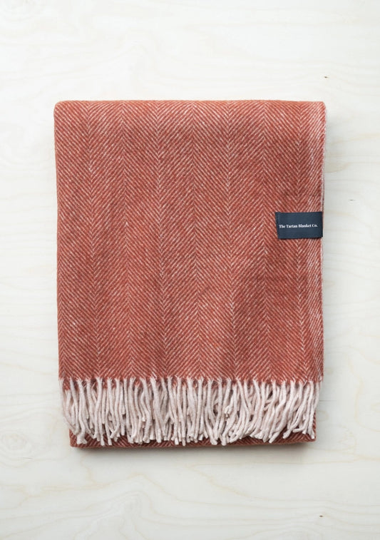 Herringbone Recycled Wool Blanket