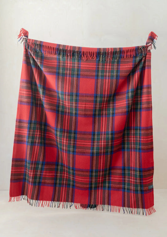 Tartan Blankets in Brushed Wool