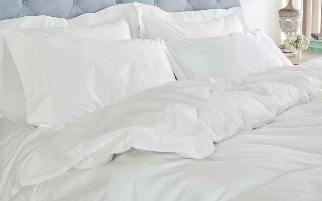 wrinkle-free, white sheets and bedding