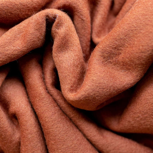 Lambswool Blanket in Rust Melange